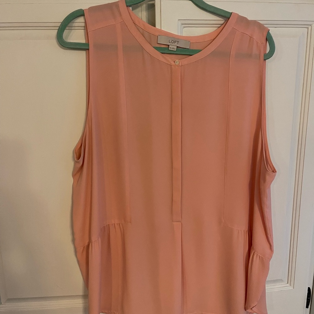 LOFT Women's Pink Sleeveless Top